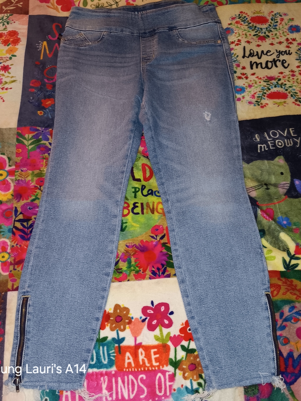 Rock & Republic Retro Denim Rx Jeans, Ankle Zipper, Fever Pull On,  Size 12